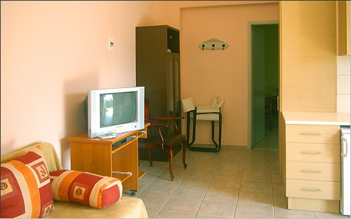 Apartment - TV set and bedroom door